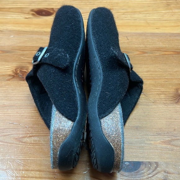 DR ANDREW WEIL SHOES black wool Mary Jane buckle mule size 40 - Picture 8 of 10